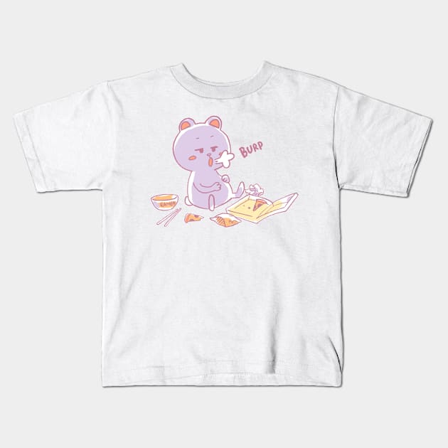 Bear burp Kids T-Shirt by vooolatility